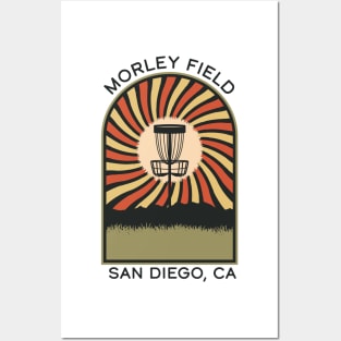 Morley Field San Diego, CA | Disc Golf Vintage Retro Arch Mountains Posters and Art